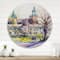 Designart - Castel Through The Trees of The Park - Country Metal Circle Wall Art